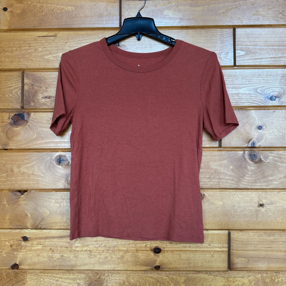 A New Day Rust Colored Short Sleeve Women's Top